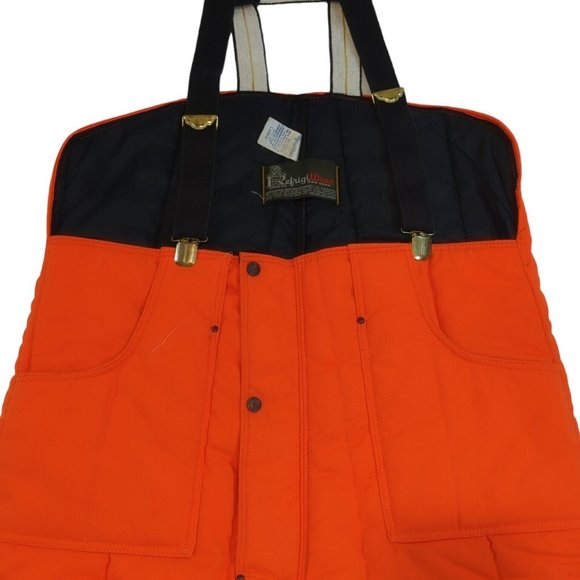 RefrigiWear Kodofill Insulated Warm Bibs Overalls High Visibility Orange USA L - Picture 3 of 8